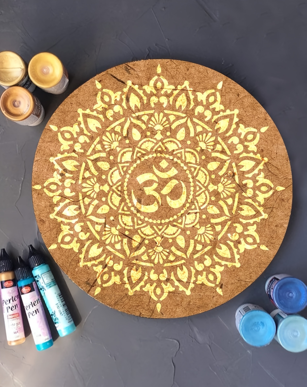 Big Mandala Stencil Reusable Quarter Mandala Painting - Temu