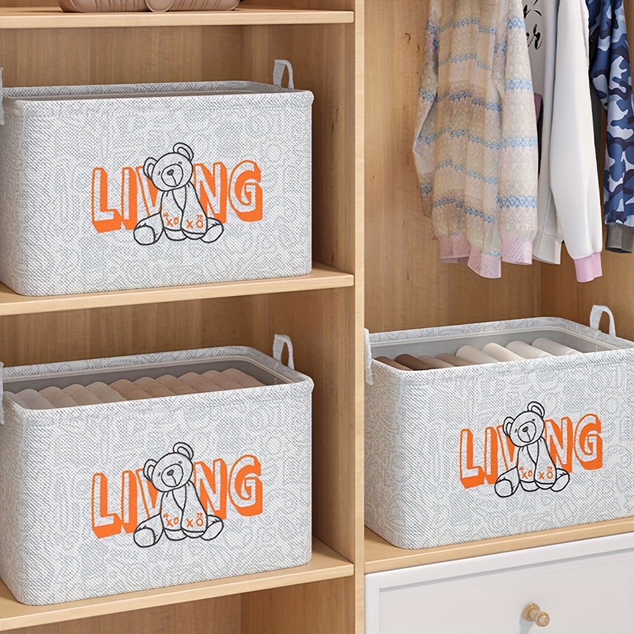 Large Clothes Storage Bin Foldable Organizer Bag with Handle