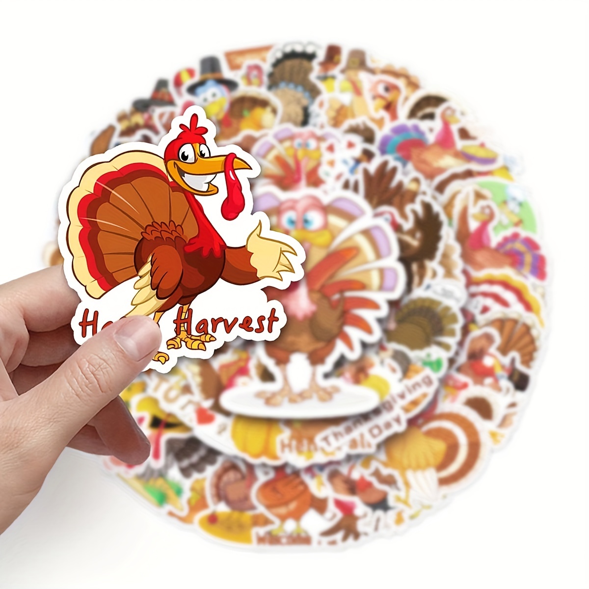 Autumn Harvest Thanksgiving Cloth Sticker Cartoon Turkey - Temu