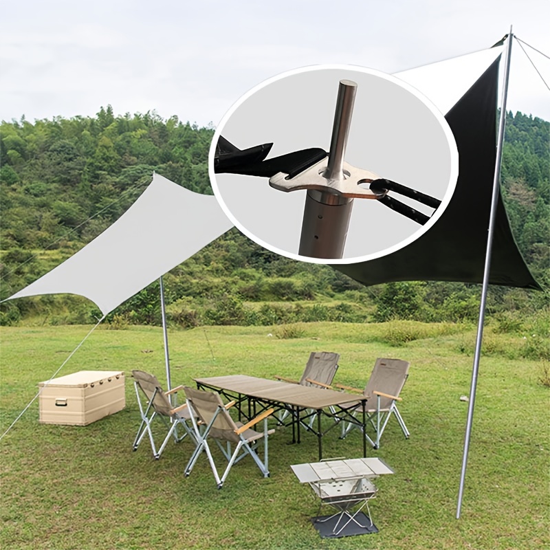 Stainless Steel Tent Canopy Support Pole Triangle Holder, Outdoor Wind Rope  Buckle, Camping Tent Accessories - Temu