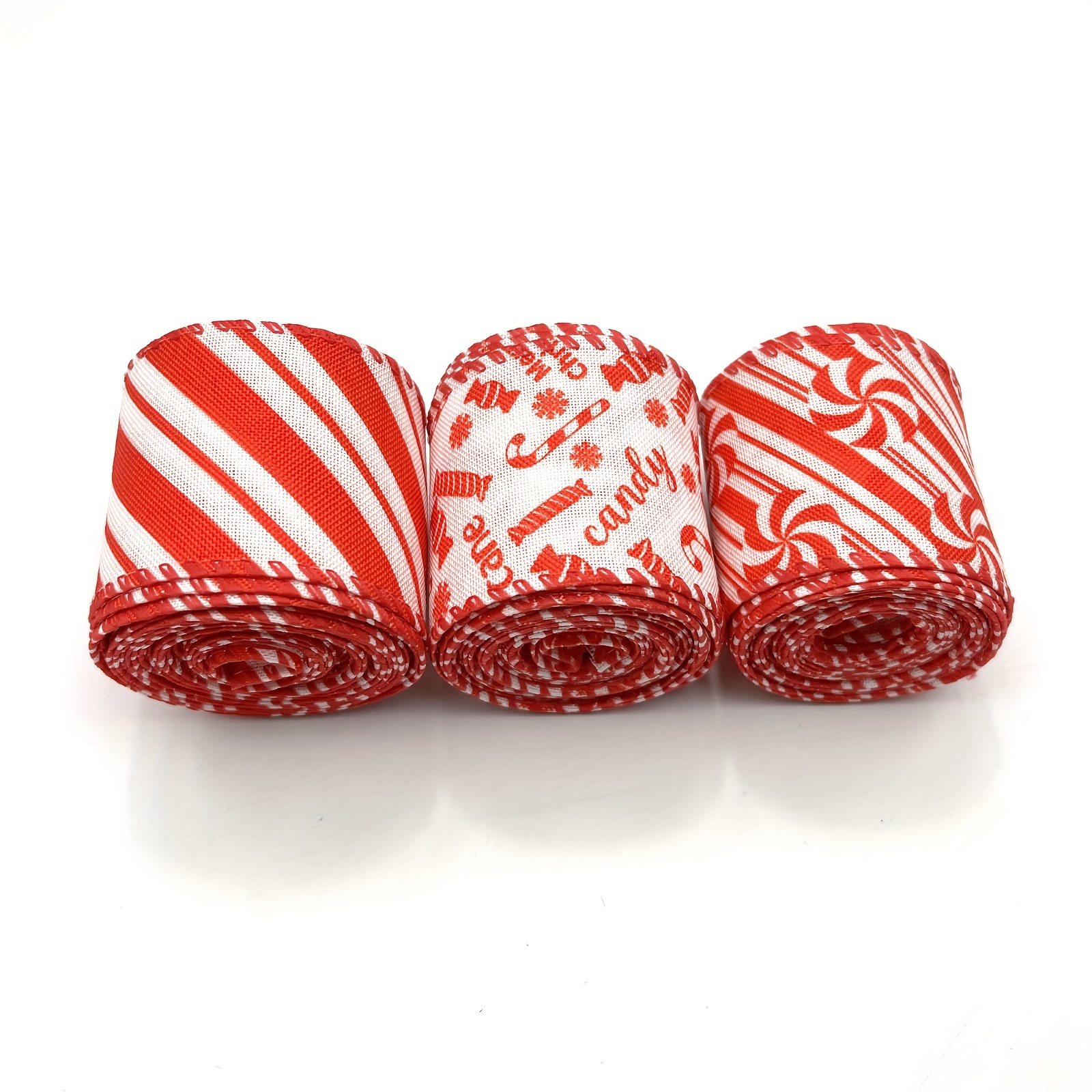 Frosted Candy Cane Ribbon, Red/White, 2 1/2 Inch, 50-YDS, WE - Karaboo  Ribbons