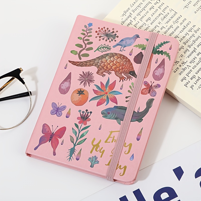 A5 Hardcover Journal Diary Animal Plant Cover Lined Pages Notebook