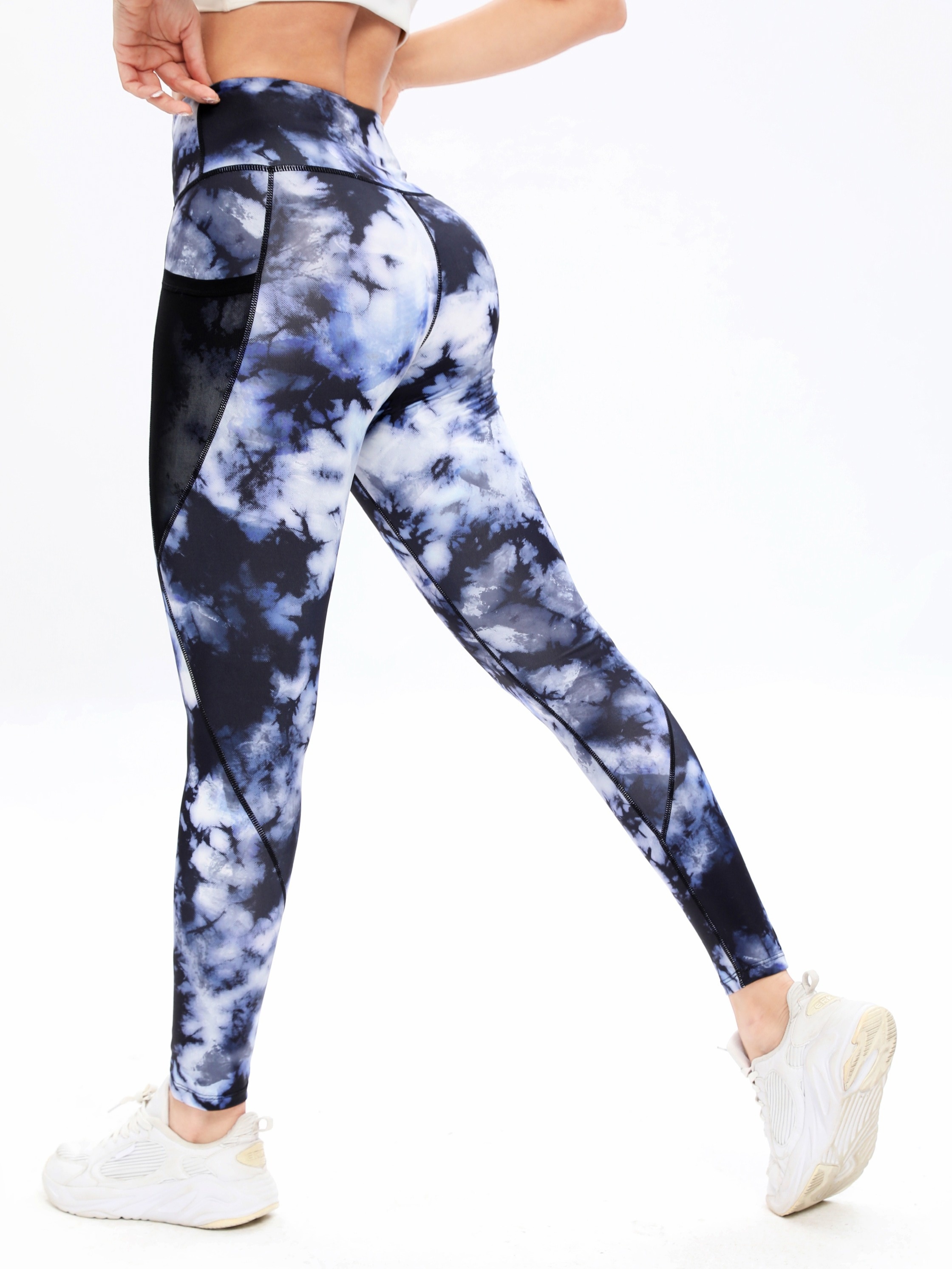 Tie Dye Stretchy Yoga Leggings Slim Fit High Waist Fitness - Temu