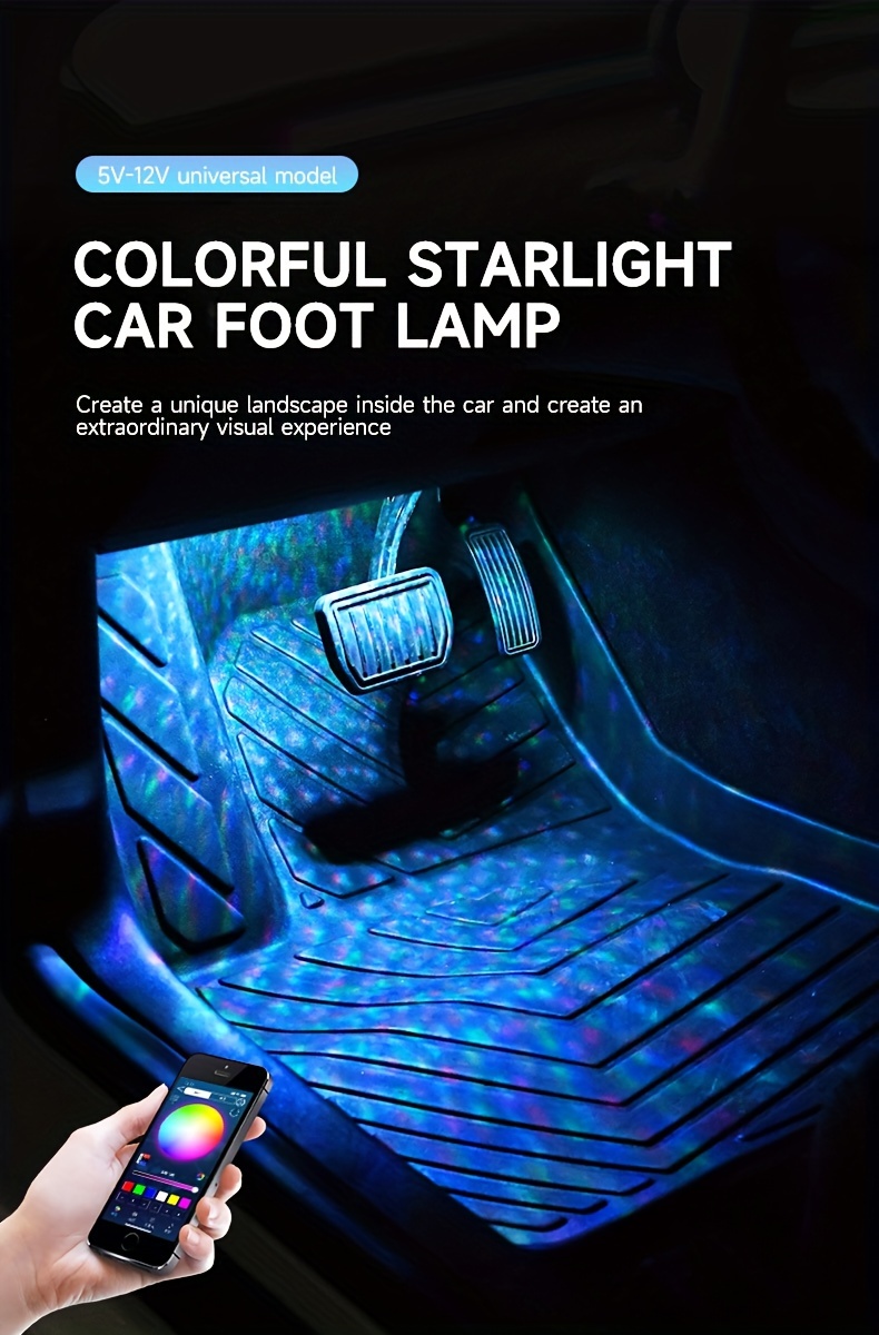 Auto LED Leuchten 4 in 1 mehrfarbige Musik LED Lichter Für - Temu