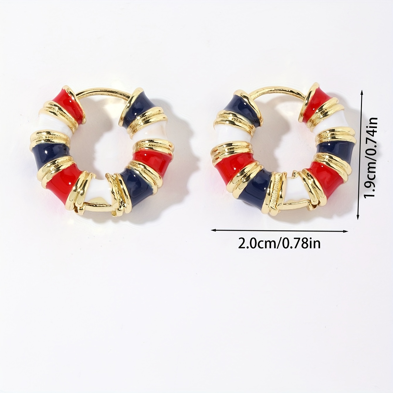 Exclusive Copper Painting Enamel Earrings for Women