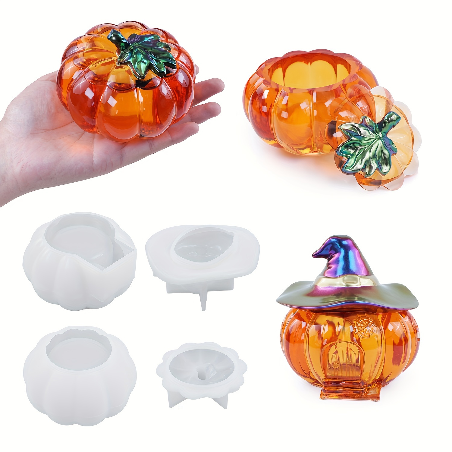 Pumpkin Box Resin Molds Silicone Jewelry Storage Box Mold - Temu