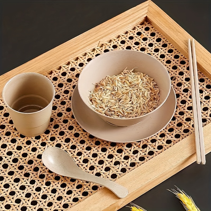 4pcs Disposable Rice Shell Tableware Individually Wrapped