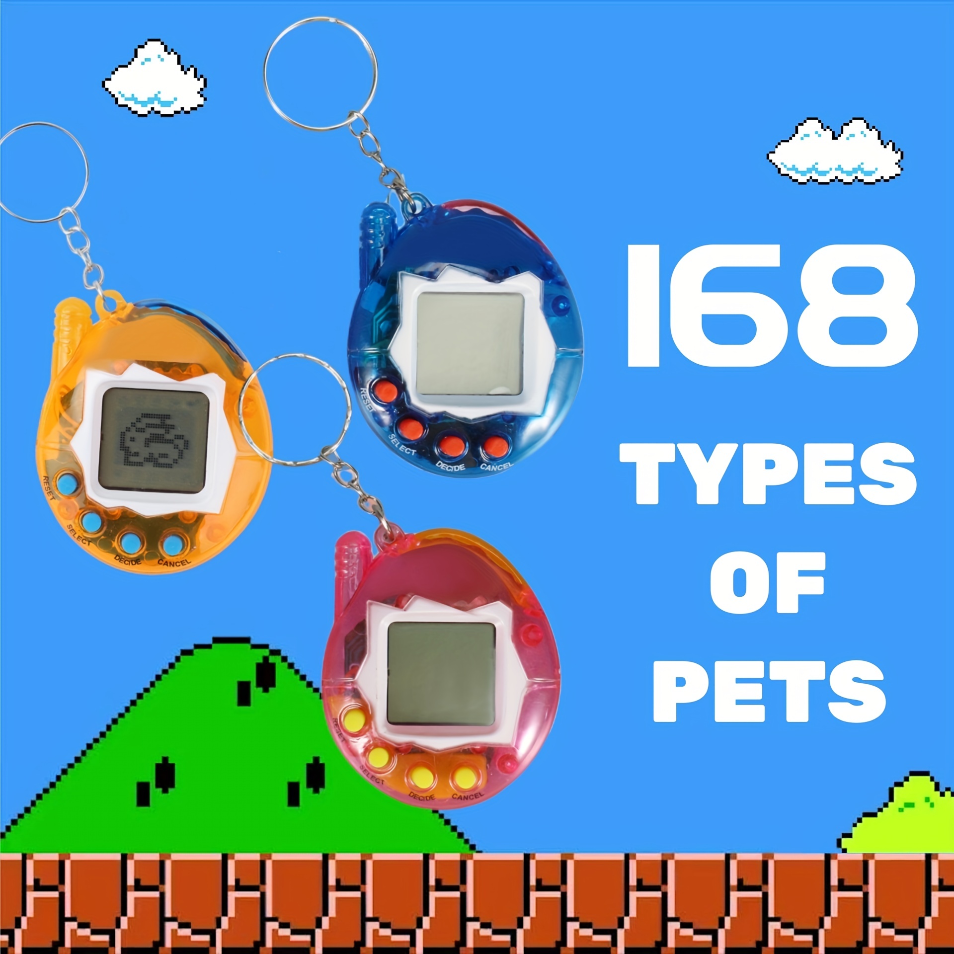 Jouet numérique pour animaux de compagnie - Virtual Giga Pets Animal  virtuel avec 168 animaux | Giga Pet portable, jouets nostalgiques pour ,  animal