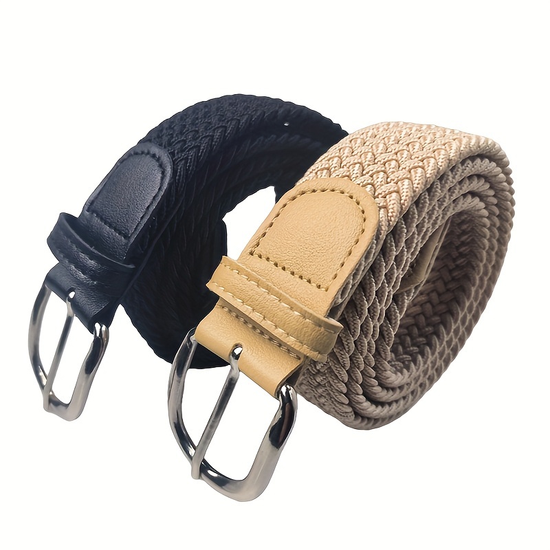 1 Pc Golf Braid Elastic Belt Mens Casual Canvas Belt For Jeans