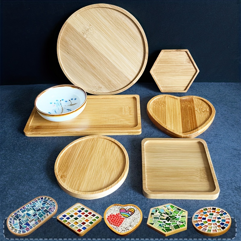 26Pcs Unfinished Wooden Coasters w/ Non Slip Silicon Dots for DIY Crafts  NEW