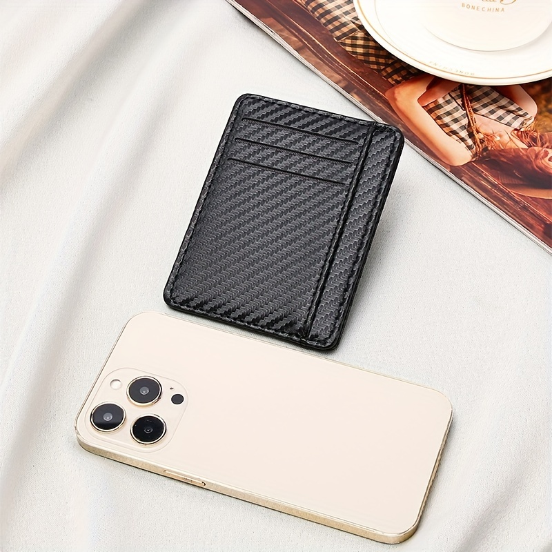 1pc Black PU Leather Slim Wallet with Carbon Fiber Design ? Minimalist Credit Card Holder & Coin Purse for Men, Perfect Gift for Birthdays, Holidays, and Everyday Use, Everyday Wallet | Modern Wallet | Textured Finish, Small Wallet