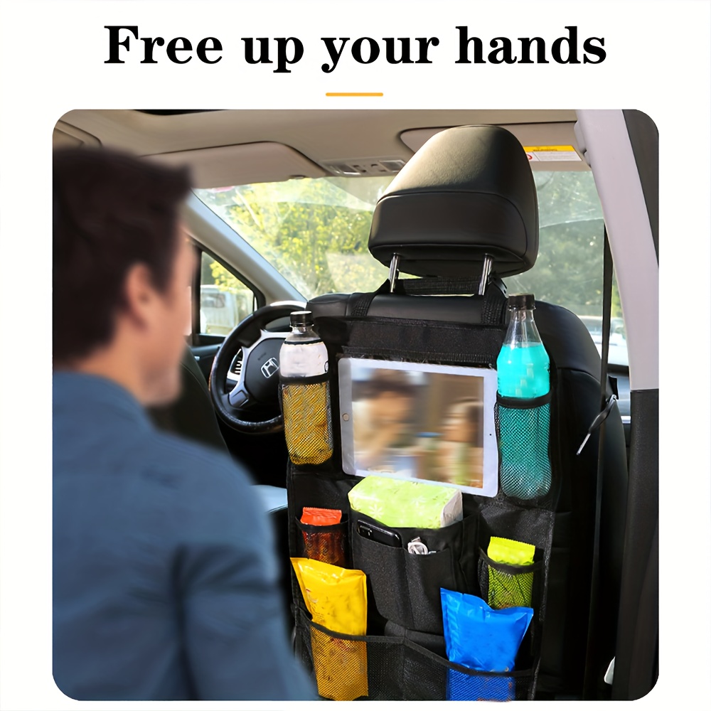 Acheter Organisateur de dossier de siège de voiture, 9 poches de rangement  avec support de tablette à écran tactile, protection pour enfants,  accessoires de voiture, 1 pièce/2 pièces