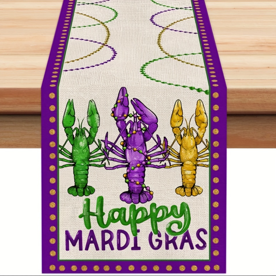 1pc 'happy Mardi Gras'mardi Gras Decorations For Home Door Outdoor