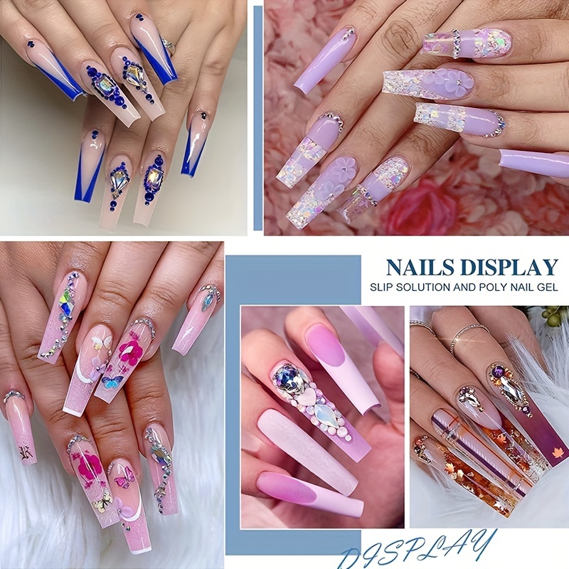 Poly Nail Gel Kit Slip Solution Set 75ml Extension Gel Anti Stick Liquid