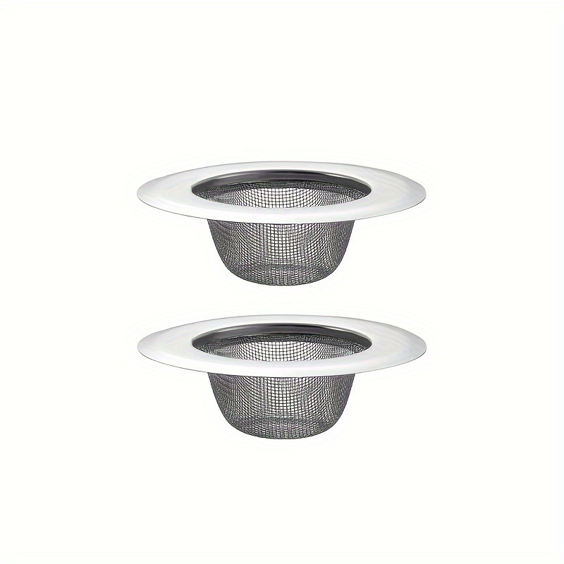 2pcs Stainless Steel Bathtub Strainers, Bathroom Sink Strainers, Shower  Drain Hair Catcher, Drain Strainer For Laundry, Bathroom Supplies