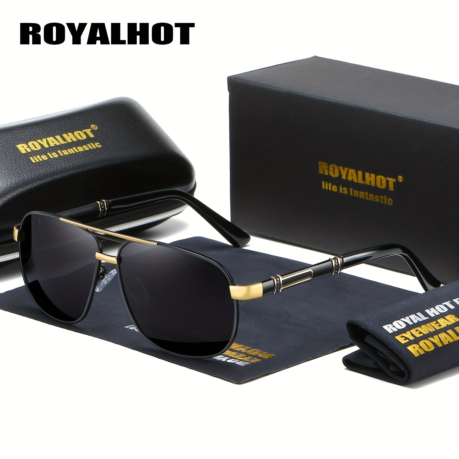 Men and Women Polarized Sunglasses with Aloly Frame