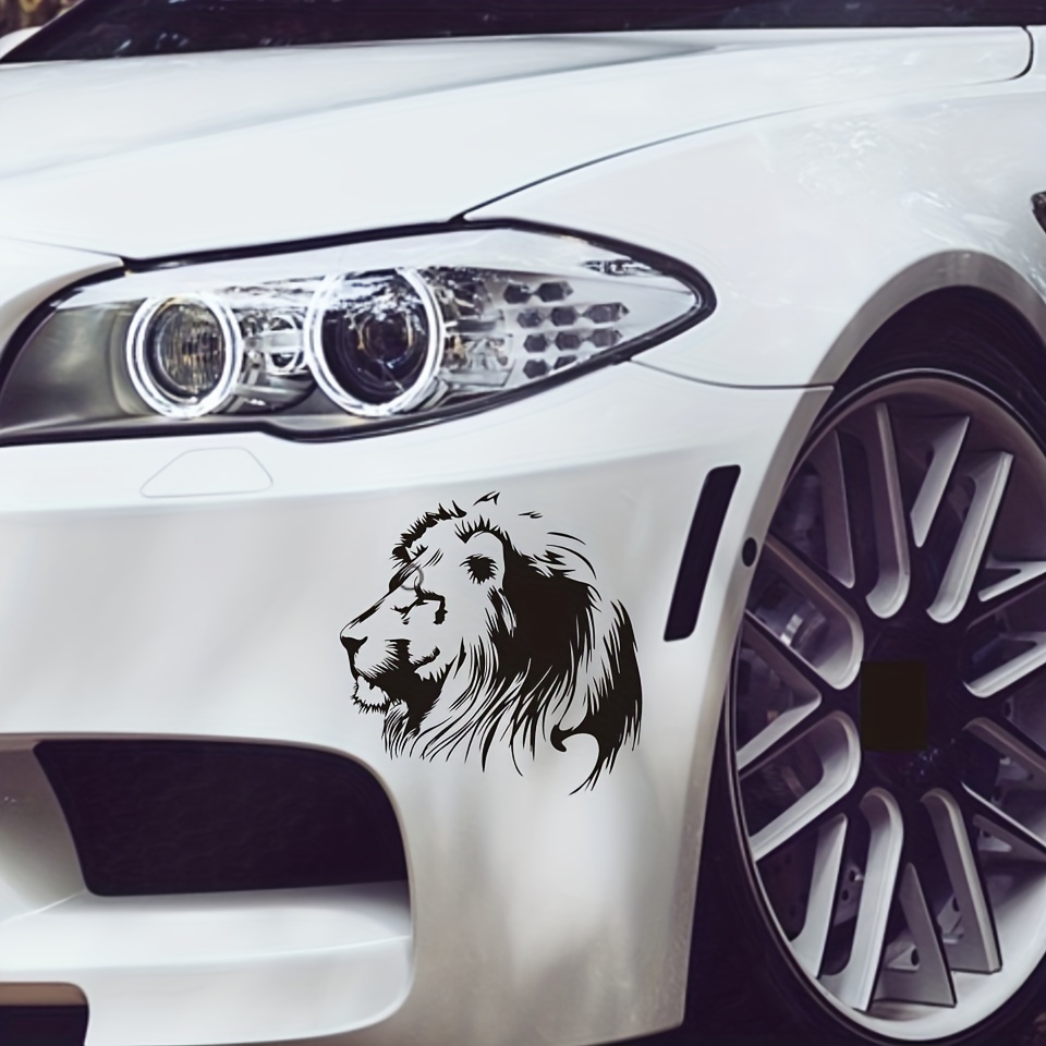 personality car sticker meditation lion automobiles motorcycles accessories vinyl decal for peugeot details 2