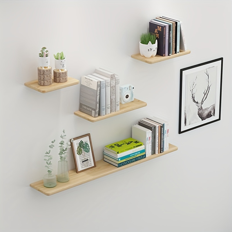 Wooden Floating Storage Rack Wall mounted Bathroom Partition - Temu
