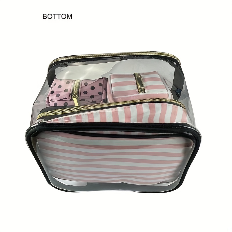 4 Pcs Toiletry Bags for Traveling Women Clear TSA Approved Makeup