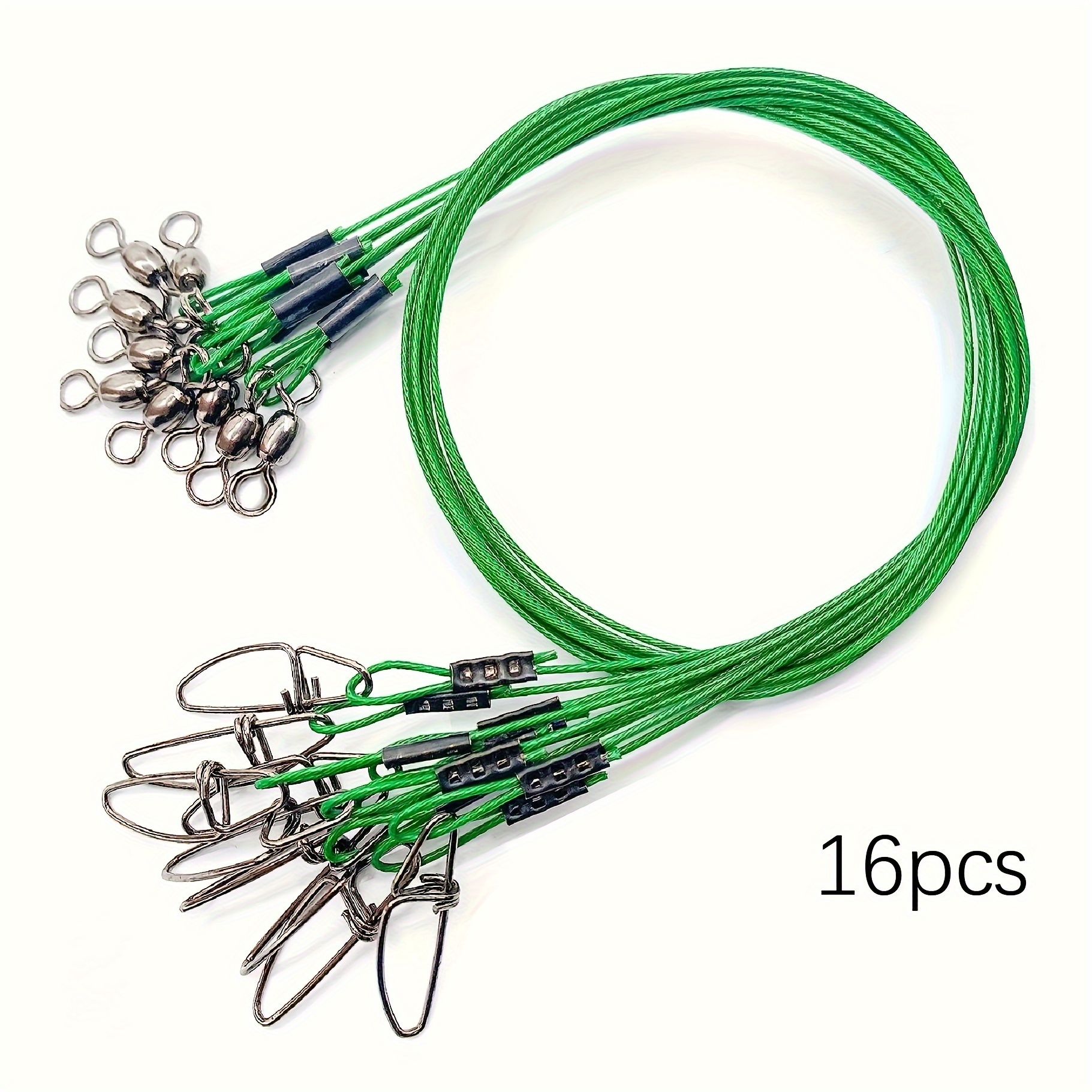 60pcs Fishing Wire Leaders Nylon-coated Fishing Line Wire Leaders