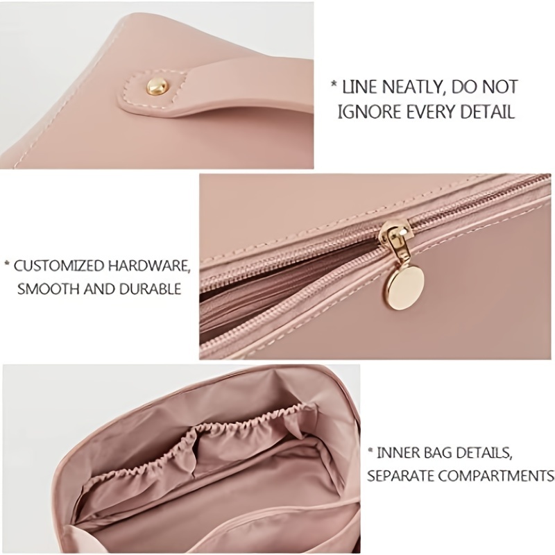 Portable Zipper Cosmetic Bag Versatile Toiletry Wash Bag Makeup Handbag