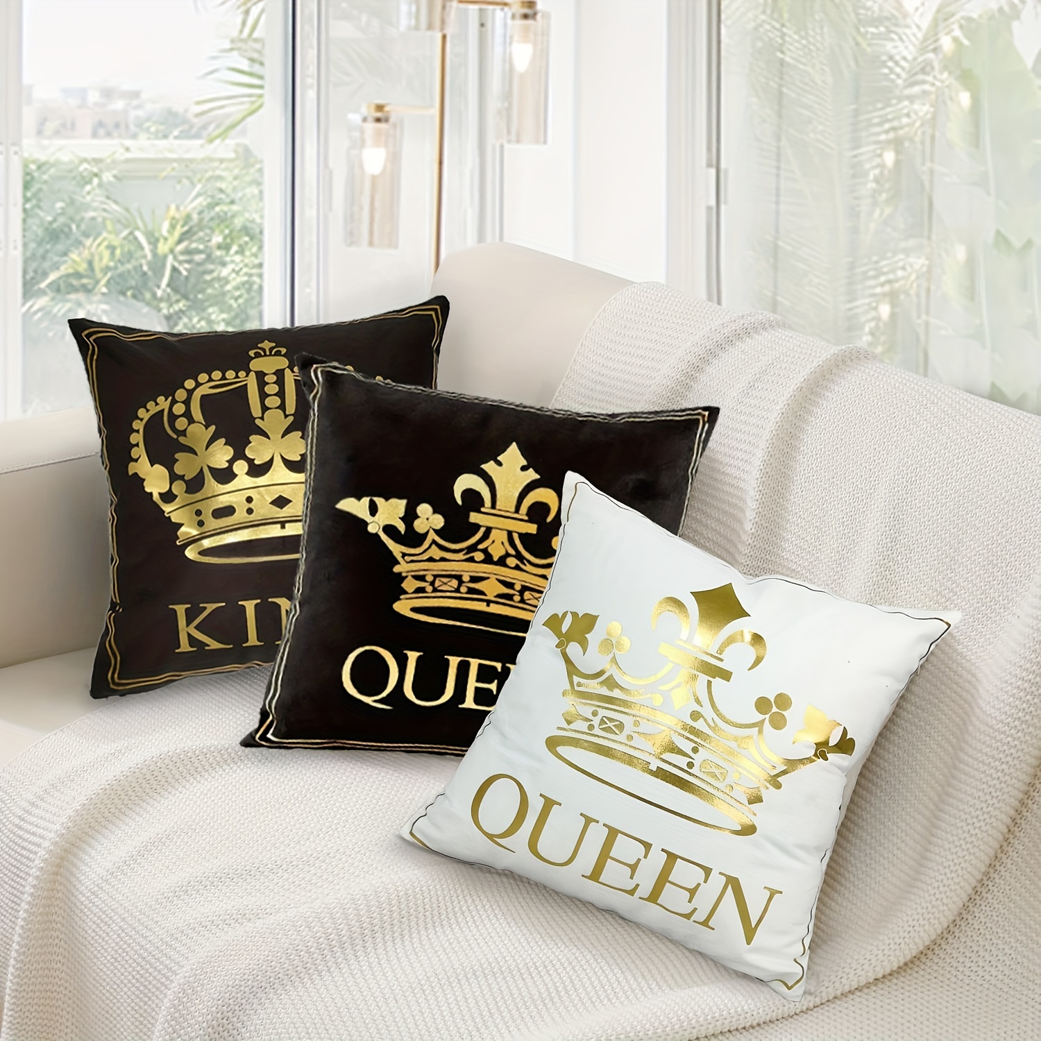 King and queen decorative clearance pillows