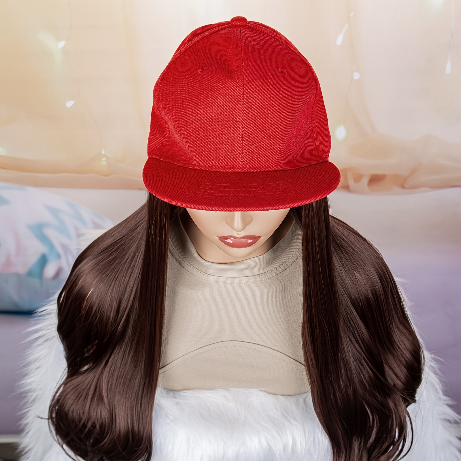 Red baseball cheap cap womens