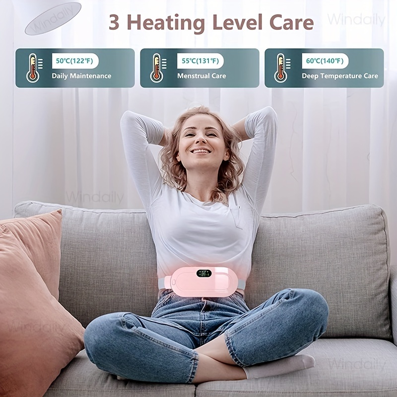 Comfier Heating Pad with Massager, Lower Back Massager for Back Pain with 2  Heat Levels & 3 Massage Modes, Heated Waist Massage Belt for Abdominal