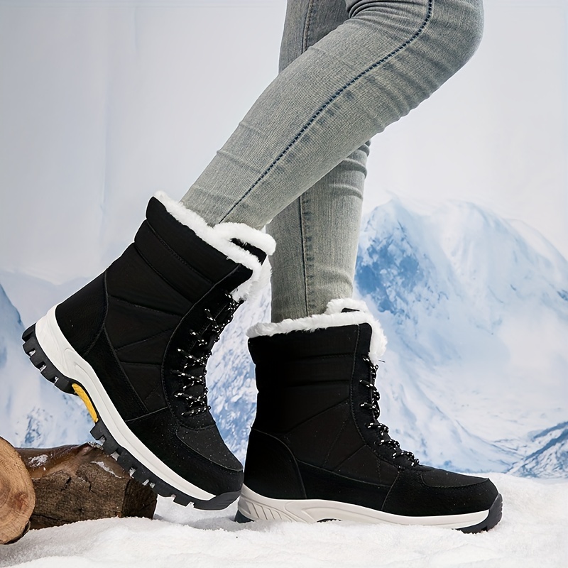 Botas De Nieve Para Hombre De Media Pantorrilla, Zapatos Térmicos De  Invierno, Botas De Senderismo A Prueba De Viento Con Forro Difuso