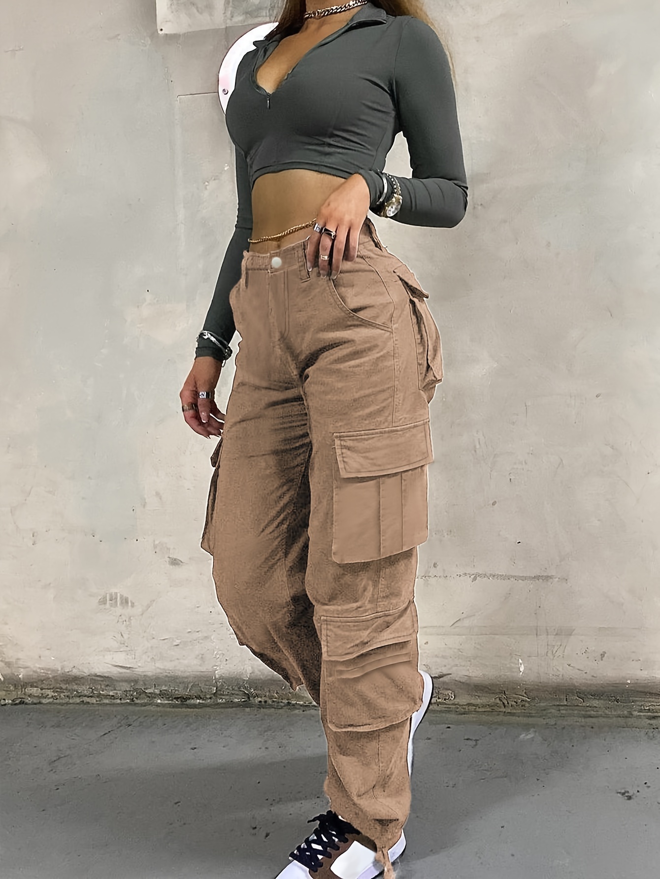 Vintage Y2K Cargo 90s Low Waisted Cargo Pants High Waist Streetwear  Aesthetics Vacation Casual Fashion Trousers Overalls 230504 From Babala3,  $24.46