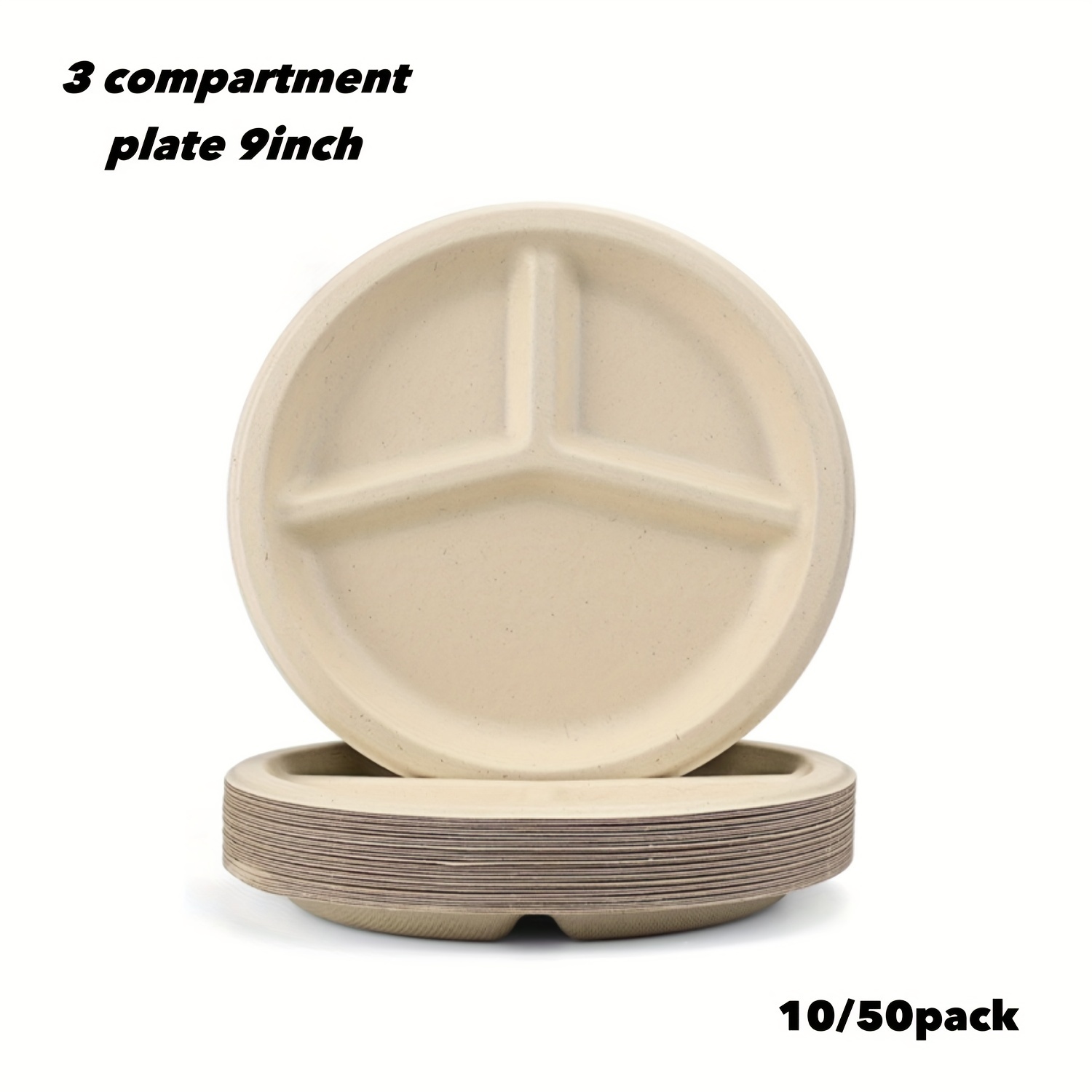 3 Compartment Plates 10Inch