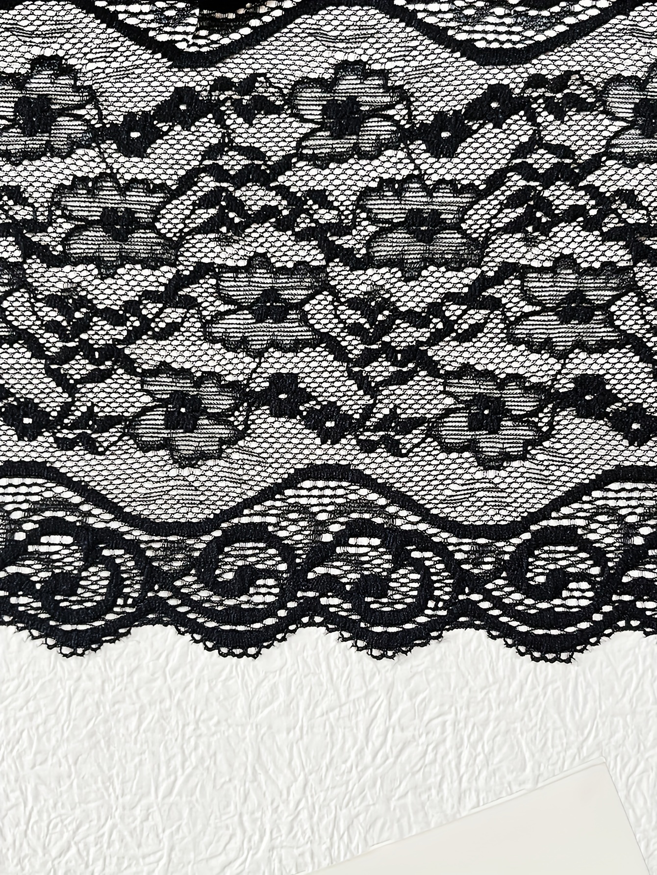 White elastic lingerie lace trim - Lace trim - lace fabric from