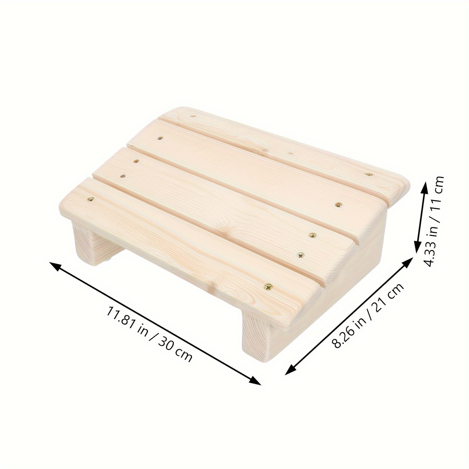 Ergonomic Solid Wood Footrest Under Desk /pressure Relief Foot Stool for  Home and Office/wooden Foot Rest Stool/footstool 