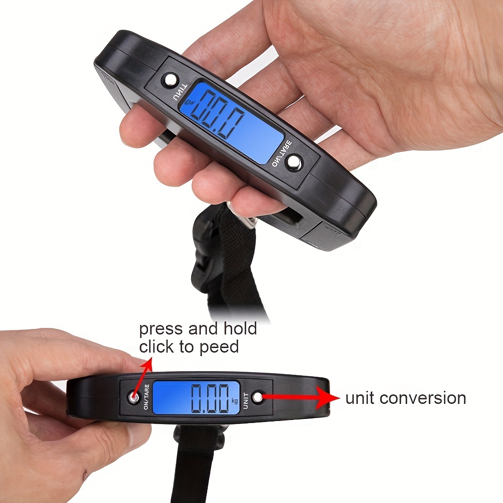 Portable Luggage Scale Digital Precise Mini Fish Hook Hanging Electronic Weight  Scale Travel Household Outdoor - Temu