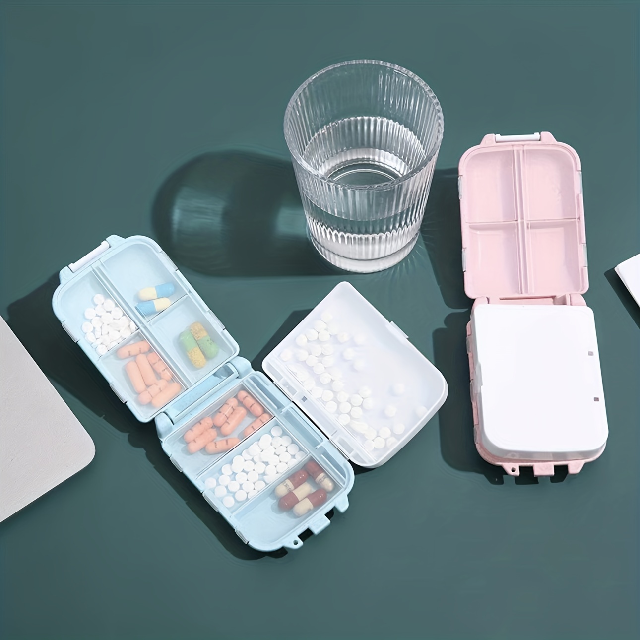 Foldable Medicine Box Portable Pill Case Compact Easy to - Temu