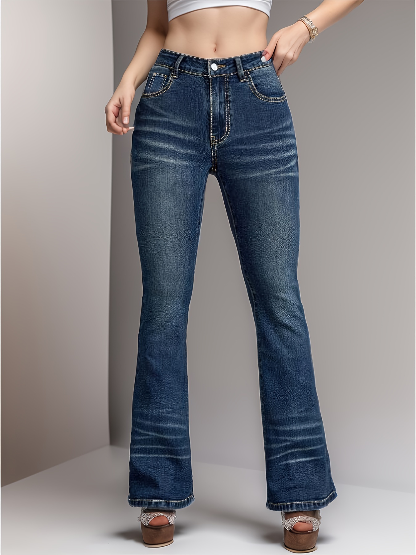 Women's Bum Lifting High Waisted Flared Jeans