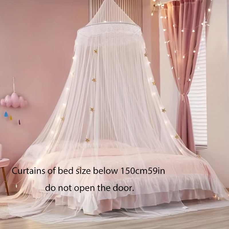 Bed Canopy With Glowing Stars Princesse Rose Bébé Canopy - Temu