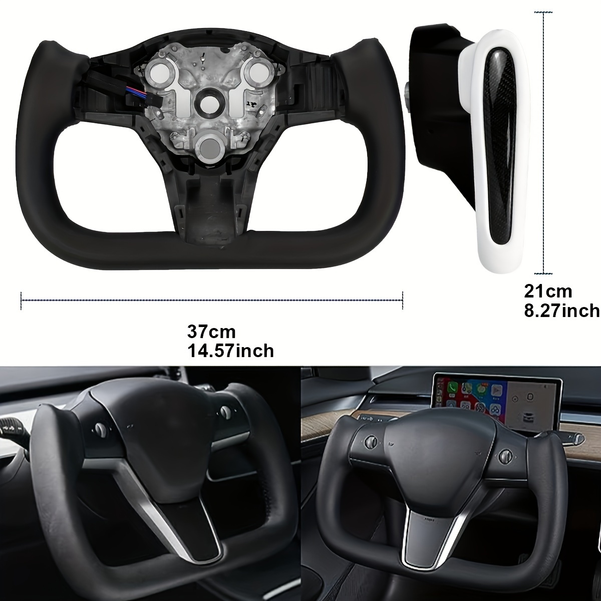 Yoke Steering Wheel Tesla Modified Steering Wheel Aircraft - Temu