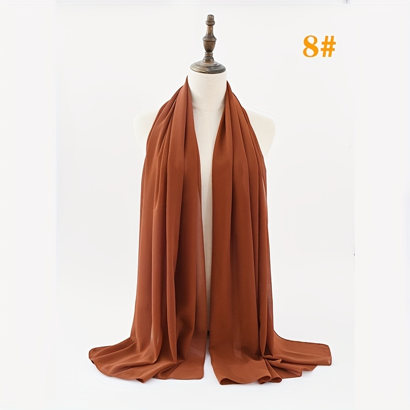 Candy Chiffon Scarf Breathable Shawl Casual Head Wrap Turban