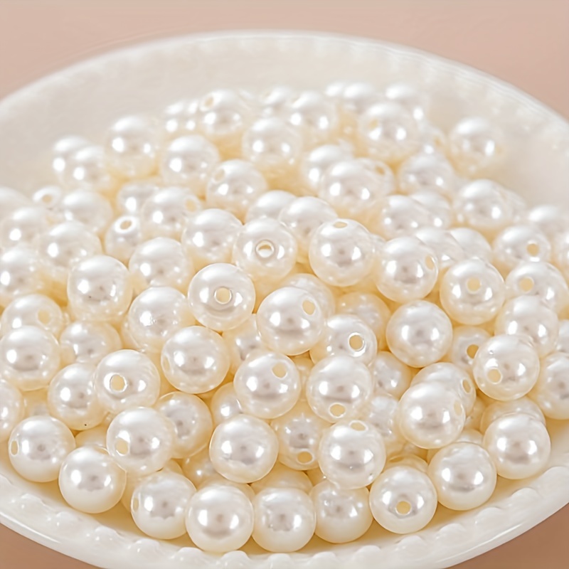 White Teardrop Shape Imitation Pearl Acrylic Loose Beads For - Temu
