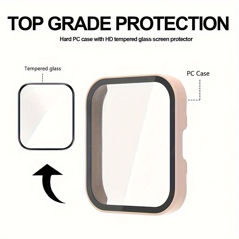 Pc Protective Case+glass Amazfit Bip 5 Full Screen Protector - Temu