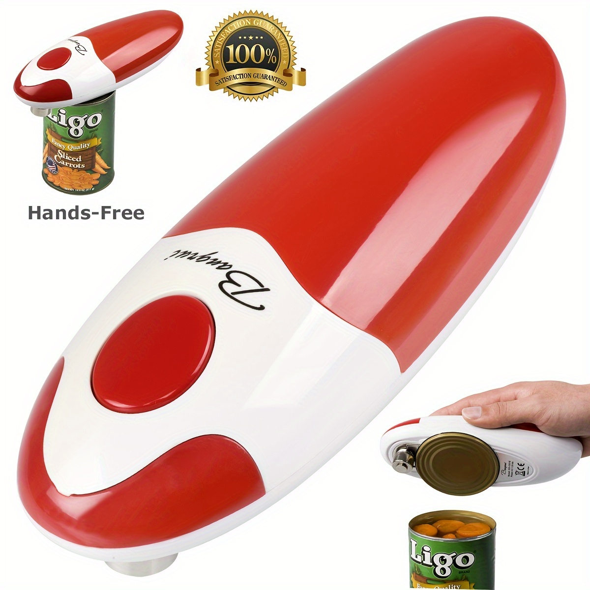 Can Opener Electric Can Opener Smooth Soft Edge One Touch Can Opener Start  Automatic Hands Free Can Opener 4-AA Batteries Best Kitchen Gadget Good for