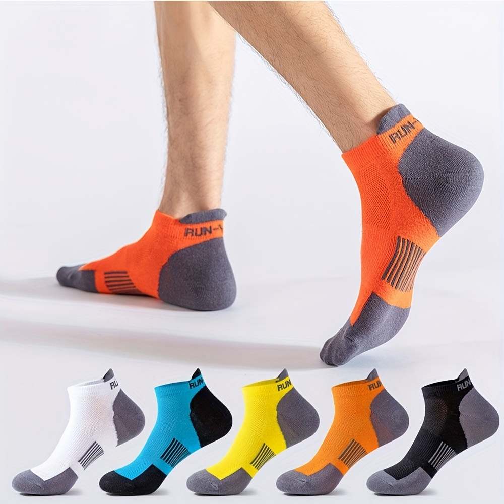 5 pares de calcetines de algodón para hombre transpirables que absorben la  humedad calcetines deportivos para correr