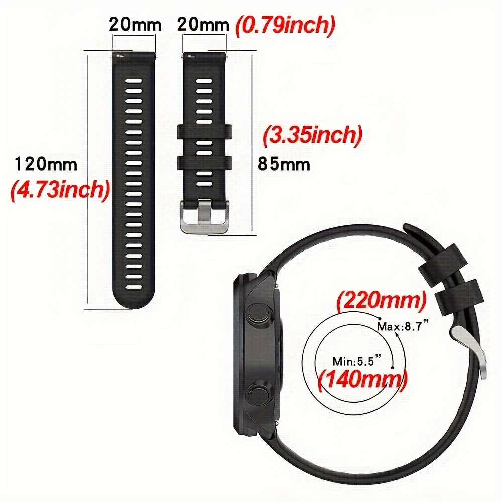 20mm Watch Bracelet Garmin Fenix  Bracelet Garmin 245 Forerunner