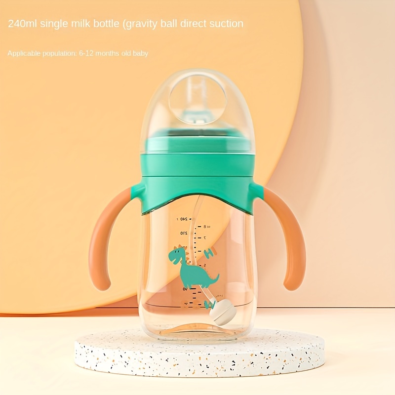 Sippy Cup For Toddlers With Straw Spill Proof, Ppsu Learner Cup With Handle  For Baby 1 Year Old, Water Bottle With Weighted Ball