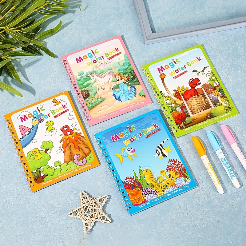 Magic Water Coloring Book Infantil, Jogos para Bebés, Pintura Montessori,  Tinta, Brinquedos Educativos, 1, 2, 3 anos