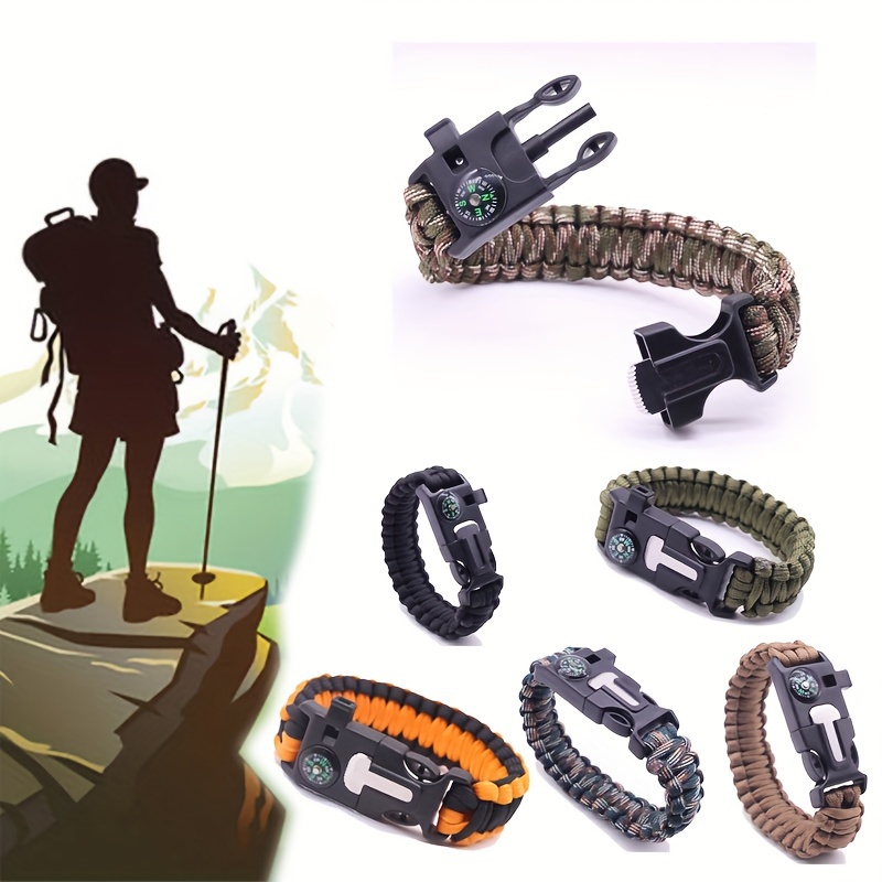 5 in 1 Survival Paracord Bracelet Outdoor Tactical Emergency - Temu