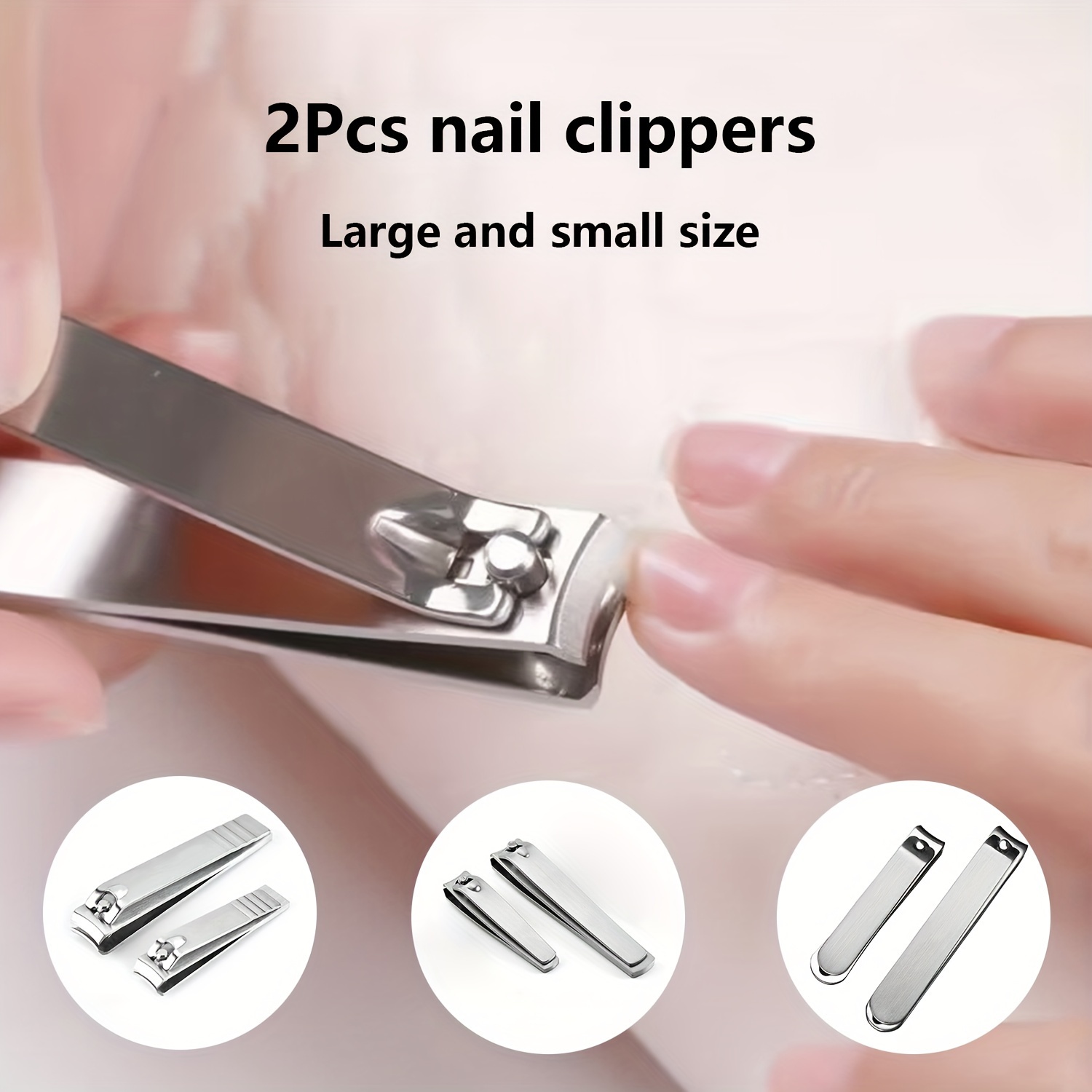 (6 Pack) Toe Nail Clippers Toenail Clippers and Fingernail Clipper Set,  Premium Stainless Steel Ultra Sharp Sturdy Curved Edge Cutter Trimmer  Finger