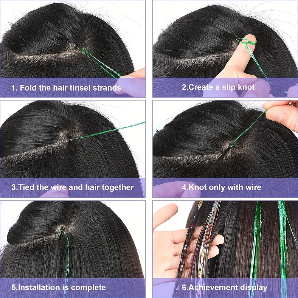 HOW TO TIE HAIR TINSEL // Step By Step Hair Tinsel Tutorial for