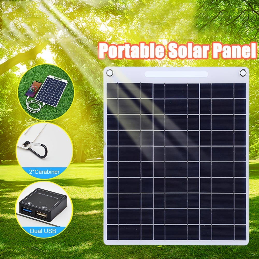 Portable Solar Panel Charger Home Sun Charging Panel - Temu